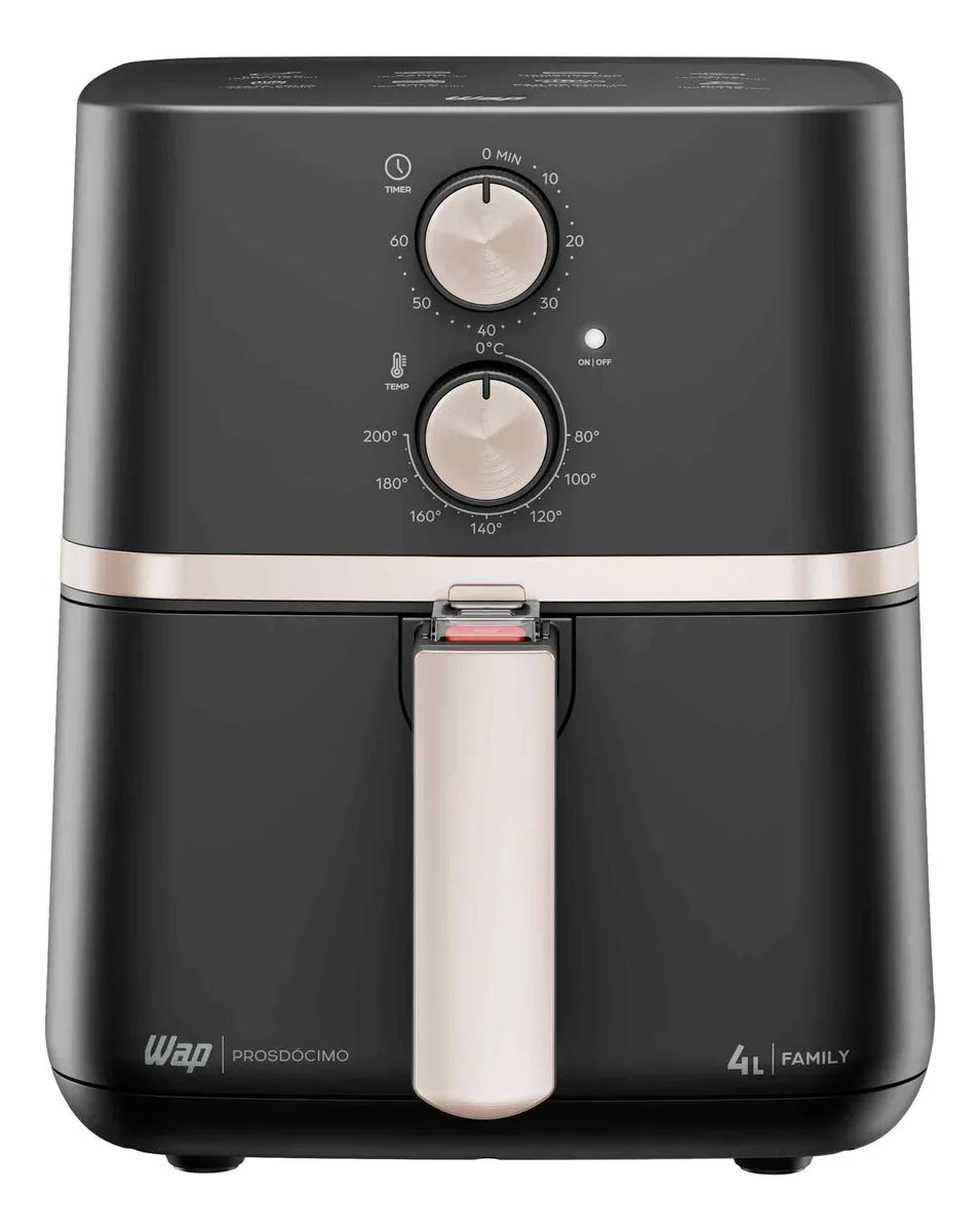 🍟 Fritadeira Elétrica WAP Air Fryer Family 4L 1500W Antiaderente com Desligamento Automático – Mais Praticidade e Comida Crocante Sem Óleo