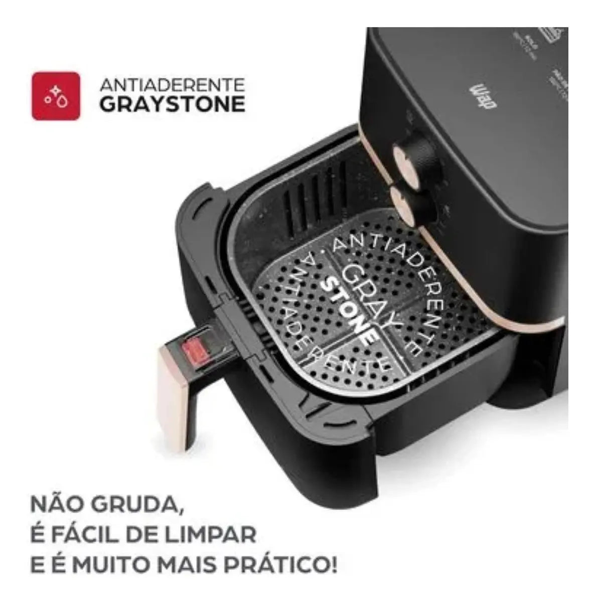🍟 Fritadeira Elétrica WAP Air Fryer Family 4L 1500W Antiaderente com Desligamento Automático – Mais Praticidade e Comida Crocante Sem Óleo