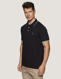 Camisa Polo Reserva Masculino Preto Curta 100% Algodão